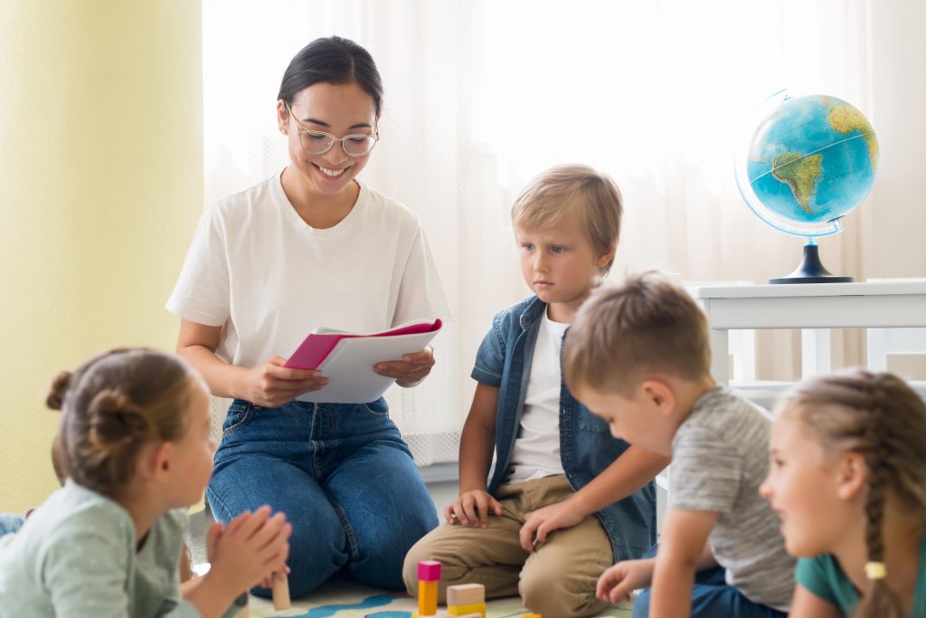 working in a kindergarten