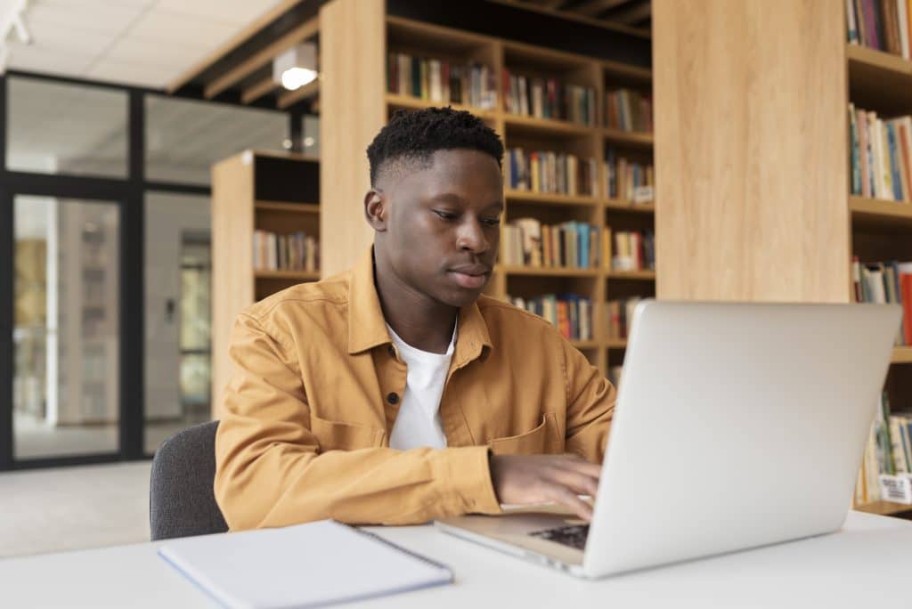 student studying chc30221